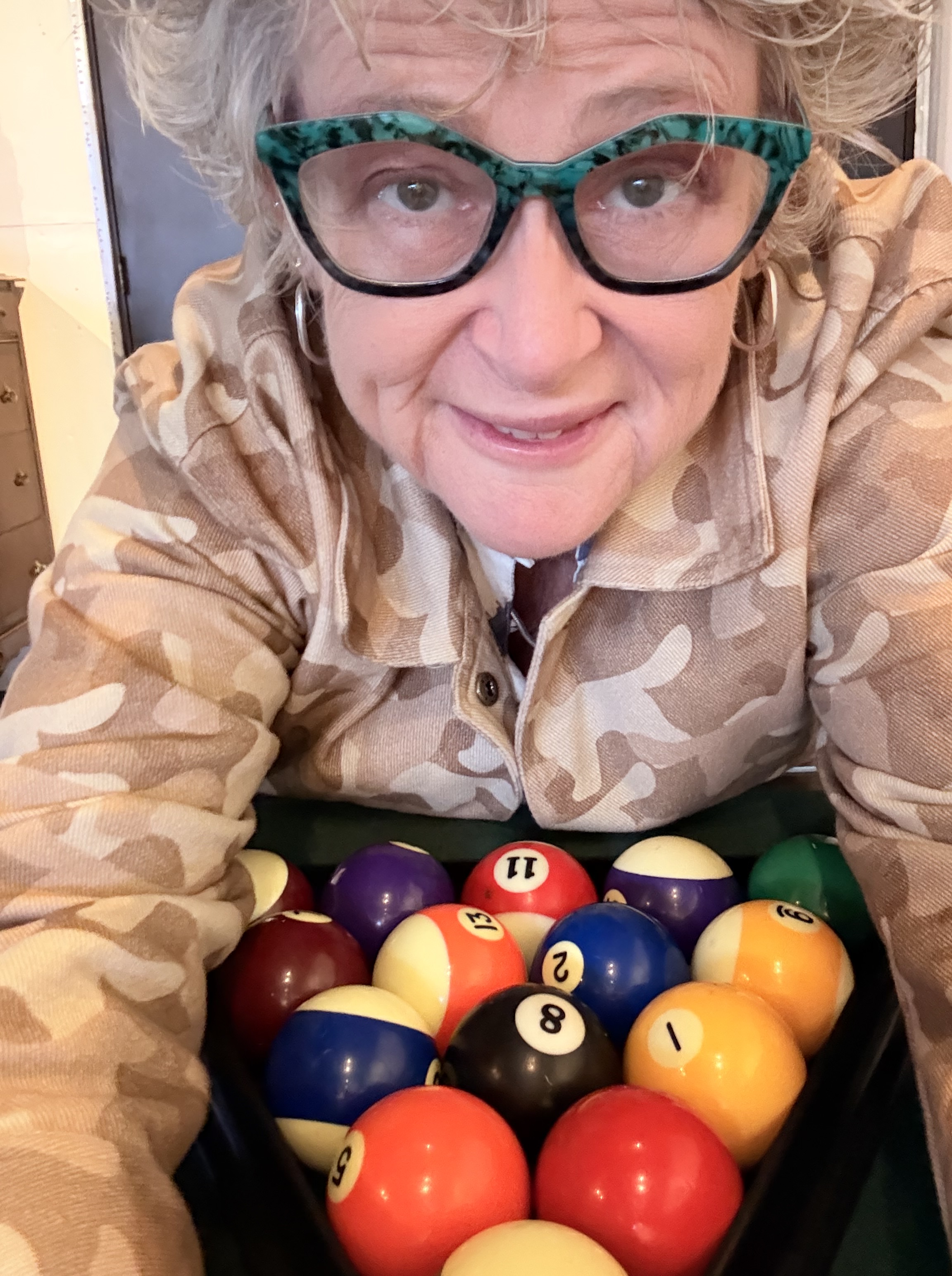 Jacqui racking up balls in Cleveland 2025